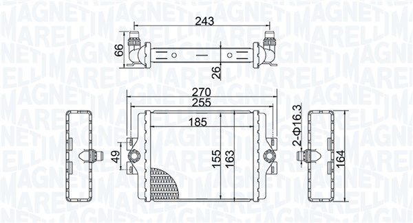 MAGNETI MARELLI 350213202500 Radiator, engine cooling