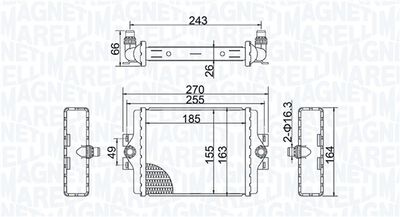 Radiator, engine cooling MAGNETI MARELLI 350213202500
