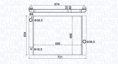 Radiator, engine cooling MAGNETI MARELLI 350213202600