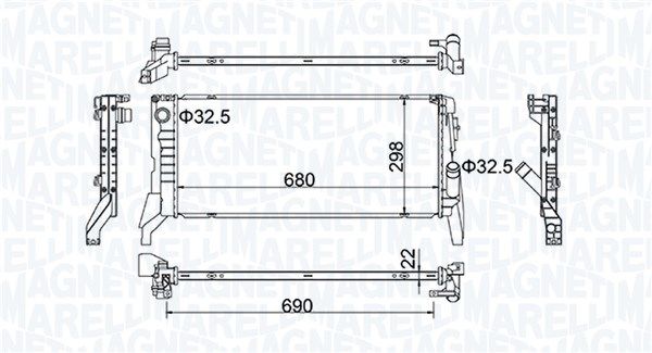 MAGNETI MARELLI 350213202700 Radiator, engine cooling