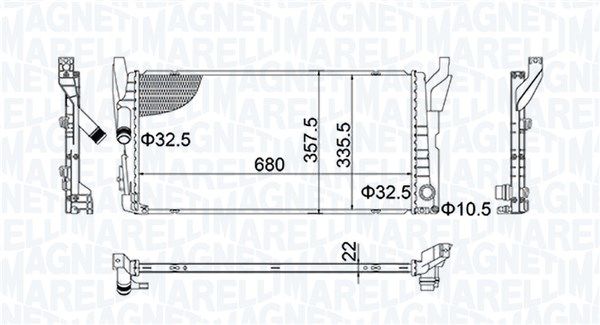 MAGNETI MARELLI 350213202900 Radiator, engine cooling