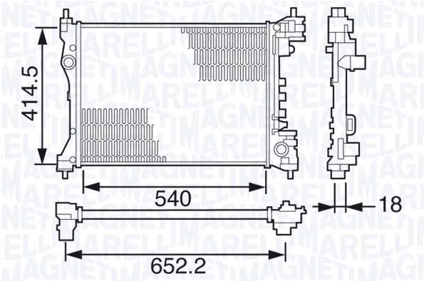 MAGNETI MARELLI 350213203500 Radiator, engine cooling