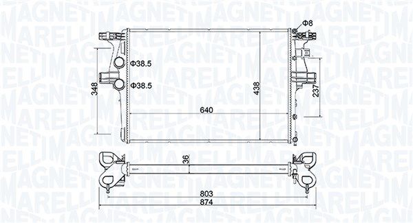 MAGNETI MARELLI 350213204600 Radiator, engine cooling