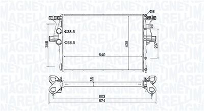 Radiator, engine cooling MAGNETI MARELLI 350213204600