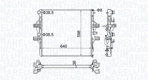 MAGNETI MARELLI 350213204700 Radiator, engine cooling