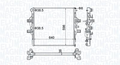Radiator, engine cooling MAGNETI MARELLI 350213204700
