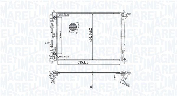 MAGNETI MARELLI 350213204800 Radiator, engine cooling