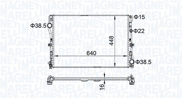 MAGNETI MARELLI 350213205400 Radiator, engine cooling