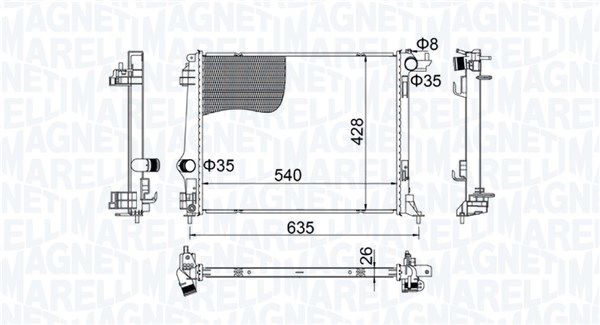 MAGNETI MARELLI 350213207400 Radiator, engine cooling
