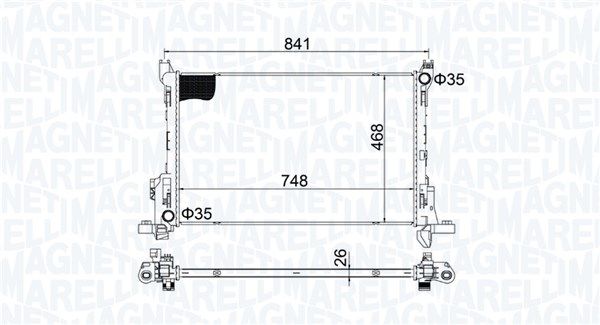 MAGNETI MARELLI 350213207700 Radiator, engine cooling