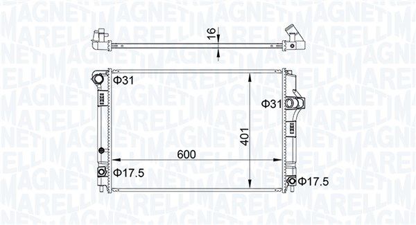 MAGNETI MARELLI 350213208300 Radiator, engine cooling