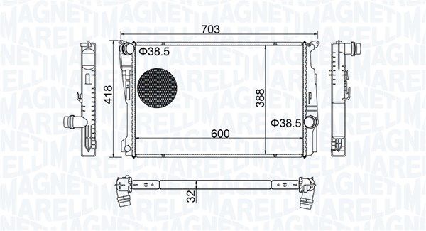 MAGNETI MARELLI 350213209100 Radiator, engine cooling