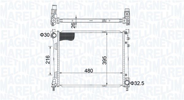 MAGNETI MARELLI 350213209200 Radiator, engine cooling