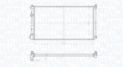 Radiator, engine cooling MAGNETI MARELLI 350213209500