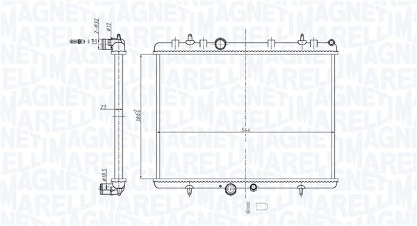 MAGNETI MARELLI 350213209600 Radiator, engine cooling
