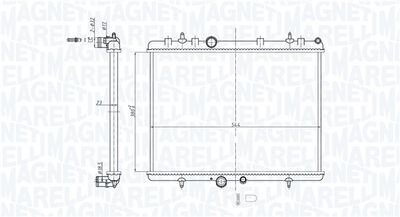 Radiator, engine cooling MAGNETI MARELLI 350213209600