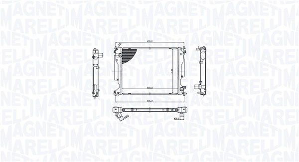 MAGNETI MARELLI 350213212400 Radiator, engine cooling