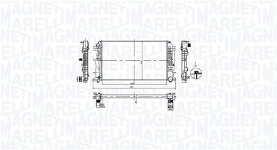 Radiator, engine cooling MAGNETI MARELLI 350213212600