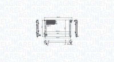 Radiator, engine cooling MAGNETI MARELLI 350213212700