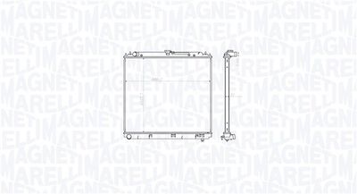 Radiator, engine cooling MAGNETI MARELLI 350213212800