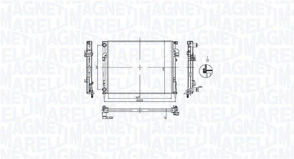 MAGNETI MARELLI 350213212900 Radiator, engine cooling