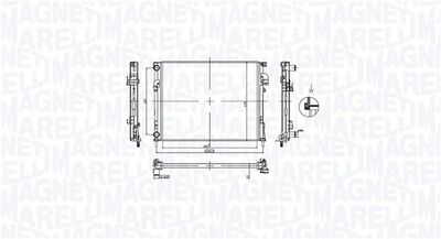 Radiator, engine cooling MAGNETI MARELLI 350213212900