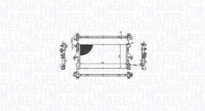 Radiator, engine cooling MAGNETI MARELLI 350213213100