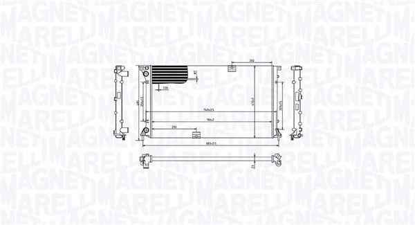 MAGNETI MARELLI 350213213400 Radiator, engine cooling