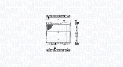 Radiator, engine cooling MAGNETI MARELLI 350213213500