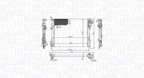 MAGNETI MARELLI 350213213600 Radiator, engine cooling