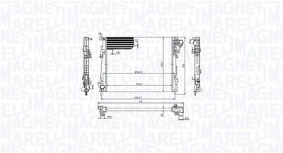 Radiator, engine cooling MAGNETI MARELLI 350213213600