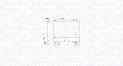 Radiator, engine cooling MAGNETI MARELLI 350213213800