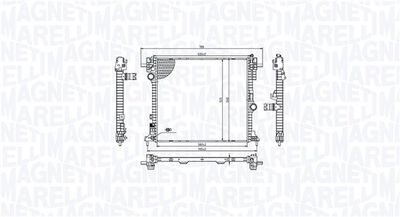 Radiator, engine cooling MAGNETI MARELLI 350213214100