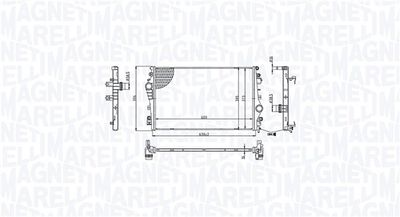 Radiator, engine cooling MAGNETI MARELLI 350213214200