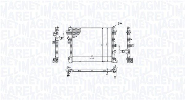 MAGNETI MARELLI 350213214300 Radiator, engine cooling