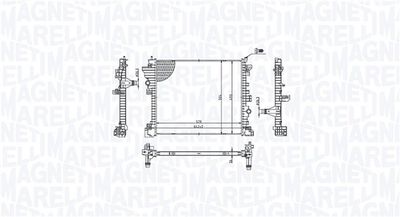 Radiator, engine cooling MAGNETI MARELLI 350213214300