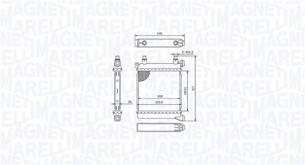 MAGNETI MARELLI 350213214500 Radiator, engine cooling