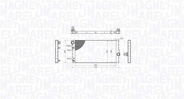 MAGNETI MARELLI 350213214600 Radiator, engine cooling