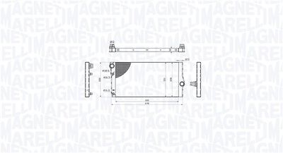 Radiator, engine cooling MAGNETI MARELLI 350213214600