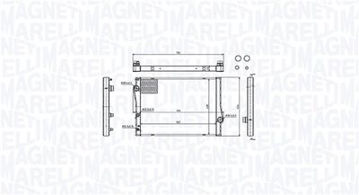 Radiator, engine cooling MAGNETI MARELLI 350213214700