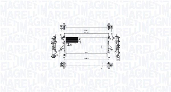 MAGNETI MARELLI 350213215000 Radiator, engine cooling