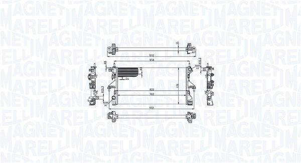 MAGNETI MARELLI 350213215100 Radiator, engine cooling