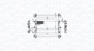 Radiator, engine cooling MAGNETI MARELLI 350213215100