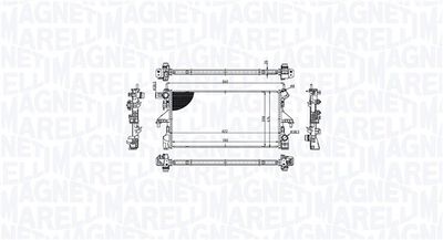 Radiator, engine cooling MAGNETI MARELLI 350213215300