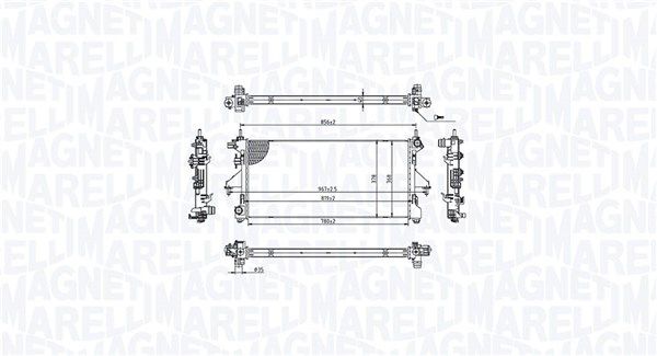 MAGNETI MARELLI 350213215400 Radiator, engine cooling