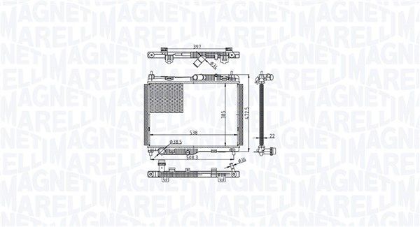 MAGNETI MARELLI 350213215500 Radiator, engine cooling