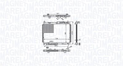 Radiator, engine cooling MAGNETI MARELLI 350213215500