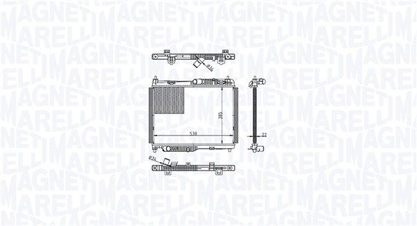 MAGNETI MARELLI 350213215600 Radiator, engine cooling