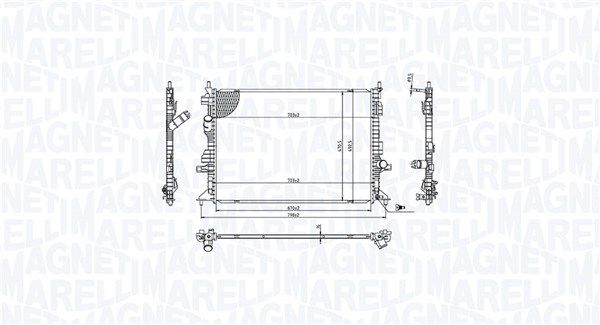 MAGNETI MARELLI 350213215700 Radiator, engine cooling