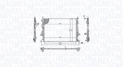 Radiator, engine cooling MAGNETI MARELLI 350213215700